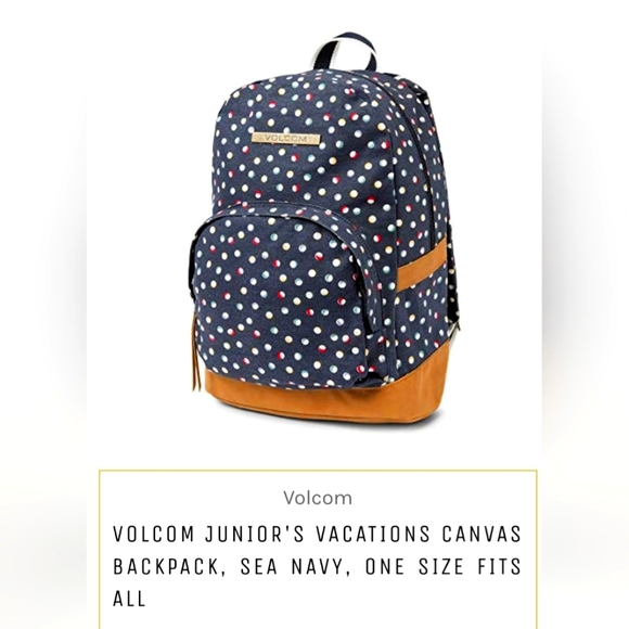 Volcom Vacations Canvas Backpack *NWT* - Picture 2 of 13
